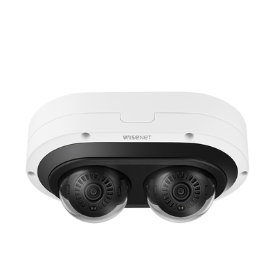 [N4-PNM-12082RVD-210599] Camara IP Multi-sensor Multi-direccional / 2 Canales de 6MP / H.265 + WiseStream II / WDR 120dB / Exterior IP67 / IK10 / NEMA4X