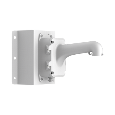 [N4-DS-1604ZJ-BOX-CORNER-201010] Montaje de Esquina con Caja de Conexión para Domos PTZ epcom y HIKVISION / Fabricado con Aleación de Aluminio y Acero