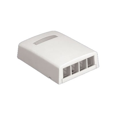 [N4-NK4BXIW-AY-74138] Caja de Montaje en Superficie, Para 4 Módulos Keystone, Color Blanco Mate