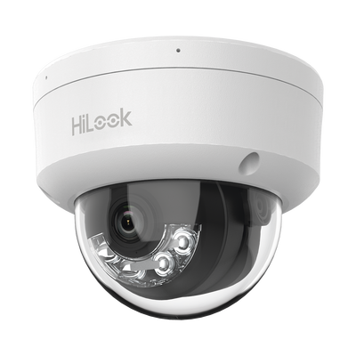 [N4-IPC-D140HA-LUC-237371] [Dual Light] HiLook Series / Domo IP de 4 Megapixel / Uso en interior / Lente 2.8 mm / 20 mts IR + 20 mts Luz Blanca / Micrófono Integrado / ACUSENSE Lite / PoE / dWDR / H.265+ / ONVIF