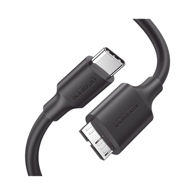 [N4-20103-224422] Cable USB Tipo C 3.0 a Micro Tipo B | 1m |Carga Rápida | 5 Gbps | Transferencia de Datos | Blindaje Interior Múltiple | Compatible con Disco Duro Externo, Portátiles, Seagate, Nikon, Canon.