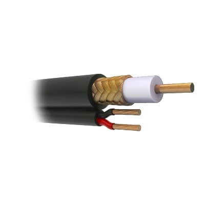 [N4-RG-59-V/1000-28038] Bobina de 305 metros de Cable Coaxial RG59 Siamés, Malla de Cobre, HECHO EN MÉXICO, Optimizado para HD. Aplicación para intemperie.  ( Forro grabado con la marca SYSCOM )