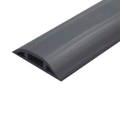 [N4-FLEXIDUCTHO-BK-25-76993] Canaleta flexible negra de PVC auto extinguible, para instalaciones eléctricas en piso ó zóclo  (Rollo de 25mts.) (9300-05040)