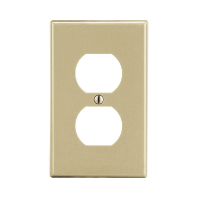[N4-HUB-P8I-210609] Placa de Pared para Contacto Duplex Color Marfil.