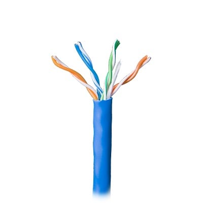 [N4-5078-1106/1000-6174] Bobina de 305 Metros Cable Par Trenzado Nivel 5 (CAT 5e) / CMR / Color Azul / 4 Pares de Conductores Sólidos de Cobre AWG 24 / Para Aplicaciones de CCTV, Redes de datos, IP Megapixel, Control RS485