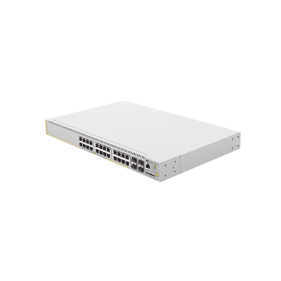 [N4-AT-GS970M/28PS-10-141159] Switch PoE+ Administrable CentreCOM GS970M, Capa 3 de 24 Puertos 10/100/1000 Mbps + 4 SFP Gigabit, 370 W