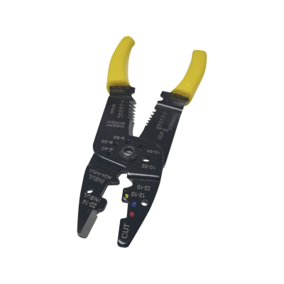 [N4-EP204B-160204] Pinza Cortacables / Pelacables 10 a 22 AWG con Plegador de Conectores.
