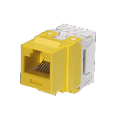 [N4-NK688MYL-74212] Conector Jack Estilo 110 (de Impacto), Tipo Keystone, Categoría 6, de 8 posiciones y 8 cables, Color Amarillo