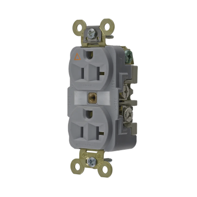 [N4-HUB-IG5362GY-213469] Contacto Dúplex Conexión a Tierra Aislada/ 20 A 125 V/ 2 polos 3 Hilos/ Color Gris/ Nema 5- 20R/ Grado Industrial.