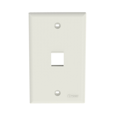 [N4-NK1FNIW-74113] Placa de Pared Vertical, Salida Para 1 Puerto Keystone, Color Blanco Mate