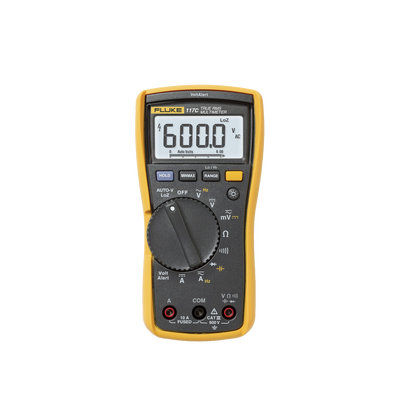 [N4-FLUKE-117-16306] Multímetro Digital para Electricista, con Detector de Voltaje sin Contacto, Uso con Voltaje Máximo de 600 V, Pantalla LED Retroiluminada