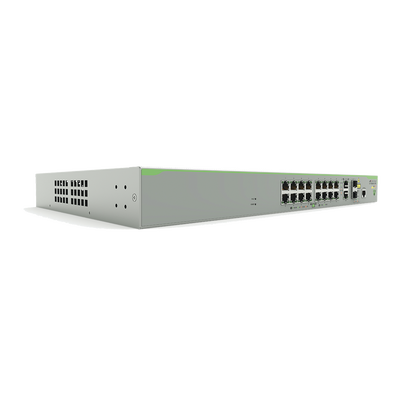 [N4-AT-FS980M-18PS-10-95424] Switch PoE+ Administrable CentreCOM FS980M, Capa 3 de 16 Puertos 10/100 Mbps + 2 puertos RJ45 Gigabit/SFP Combo, 250W