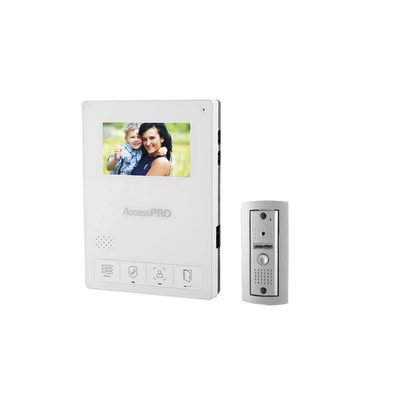[N4-TV-PRO-400AW-164641] Kit de Videoportero / Frente de Calle Antivandalismo / Cámara 900TVL para Baja Iluminación / Pantalla Alta Resolución / Control