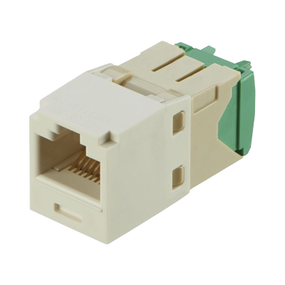 [N4-CJT688TGWH-190410] Conector Jack RJ45 Estilo TG, Mini-Com, Categoría 6, de 8 posiciones y 8 cables de Calibre 28/30 AWG, Color Blanco