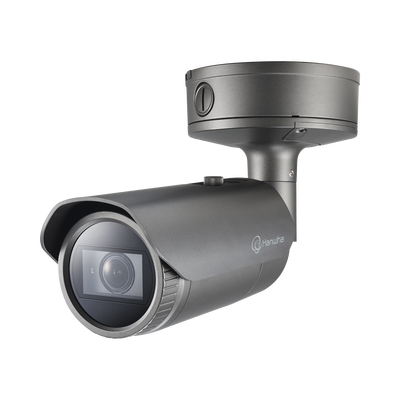 [N4-XNO-9082R-190451] Cámara IP Tipo Bala Antivandálica 4K / Lente Motorizado 2.8-8.4mm / IR 50M / WDR 150db / H.265 & WiseStream II