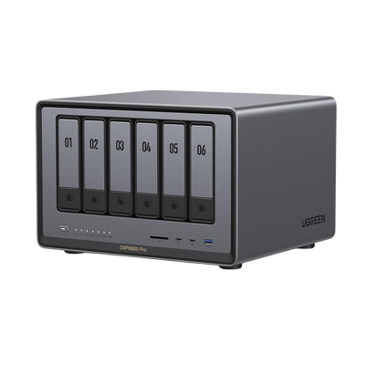 [N4-25898-239392] NASync DXP6800 Pro | SO UGOS Pro | Intel® i5 1235u 10-Core™ | 6-Bahias (SATA) Hasta 144TB | 2* M.2 SSD Hasta 16TB | 8GB DDR5 (Exp. a 64GB) | 2 Thunderbolt™4 | 2*10GbE | 1*USB3.2 Gen2 | 2*USB 2.0 | 2*USB 3.2Gen2 | HDMI 2.1 8K | SD 4.0