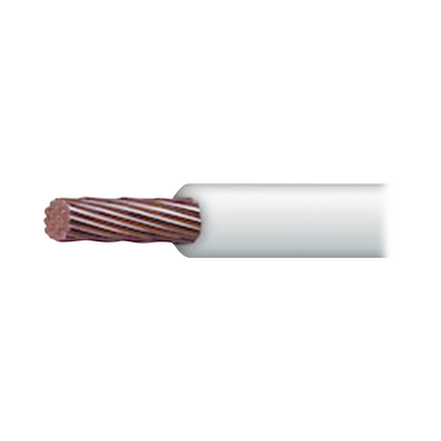 [N4-SLY-304-WHT/100-176876] ( SSLU13 ) Cable Eléctrico 10 awg  color blanco,Conductor de cobre suave cableado. Aislamiento de PVC, autoextinguible. BOBINA 100 MTS