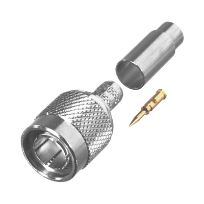 [N4-RFT-1803-D-192533] Conector TNC Macho en 75 Ohm, de Anillo Plegable para Cable RG-59/U, AWG 20, Níquel/ Oro/ Teflón.â€‹