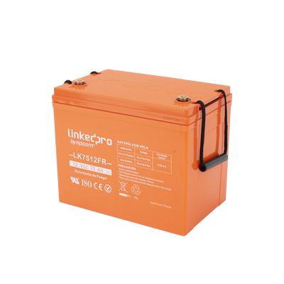 [N4-LK7512FR-233335] Batería 12 V / 75 Ah / UL / Tecnología AGM-VRLA / Vida útil promedio de 5 años / Retardo a la flama / Para uso en equipo electrónico, Alarmas de Intrusión / Incendio/ Control de acceso / Video Vigilancia / Termina