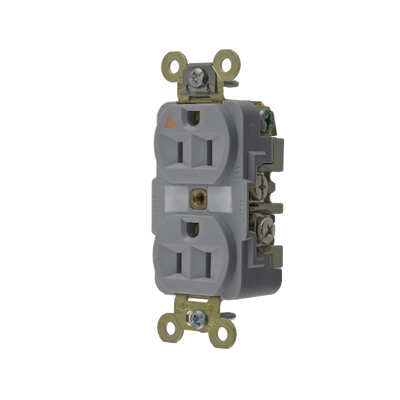 [N4-HUB-IG-5262GY-213205] Contacto Dúplex Conexión a Tierra Aislada 15A 125V/ 2 Polos 3 Hilos/ Color Gris/ Nema 5-15R/ Grado Industrial.