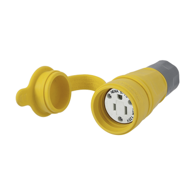 [N4-HUB-HBL-15W-47A-215374] Conector Hermético / 15 A 125 V CA / 2 Polos 3 Hilos/ NEMA 5-15 R/ Color Amarillo.