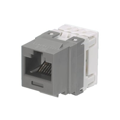 [N4-NK688MIG-74204] Conector Jack Estilo 110 (de Impacto), Tipo Keystone, Categoría 6, de 8 posiciones y 8 cables, Color Gris