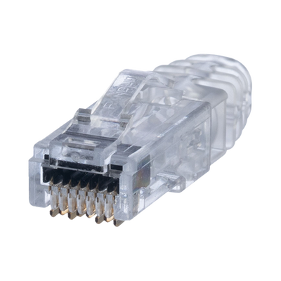 [N4-SP688E-C-237069] Plug RJ45 Cat6 de 3 Piezas, Para Cable UTP de Calibre 23-24 AWG, Chapado en Oro de 50 micras, Paquete de 100 piezas