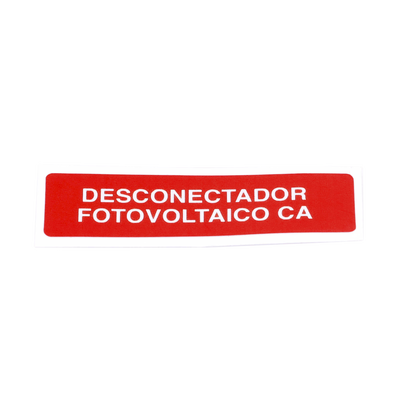 [N4-PVLDISCONNECTOR/20-228714] Etiqueta de Desconectador Fotovoltaico en Vinil Adhesivo Mate / Paquete con 20