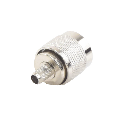 [N4-TT-CON-532-189176] Conector N Macho para 75 Ohm de Anillo Plegable para cable RG-59, Niquel/ Oro /Teflón.