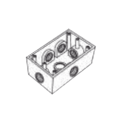 [N4-RR-0289-183631] Caja Condulet FS de 1/2" (12.7 mm) con seis bocas a prueba de intemperie.