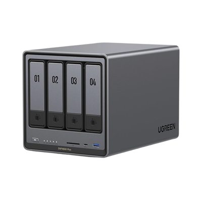 [N4-35260-239395] NASync DXP4800 Plus | SO UGOS Pro |  Pentium Gold 8505 Intel® Core™ i5 | 4-Bahias (SATA) hasta 96TB | 2* M.2 SSD hasta 16TB | 8GB DDR5 (Exp. a 64GB) | 2 Ethernet | HDMI 4K | 2* USB2.0 | 1*USB 3.2Gen1 | 1* USB 3.2Gen2 | 1*USB-C 3.2Gen2 | SD 3.0