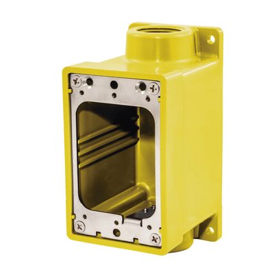 [N4-HUB-HBL-60CM-83A-211003] Caja Hermética Serie FD de 3/4" NPT/ Color Amarillo.
