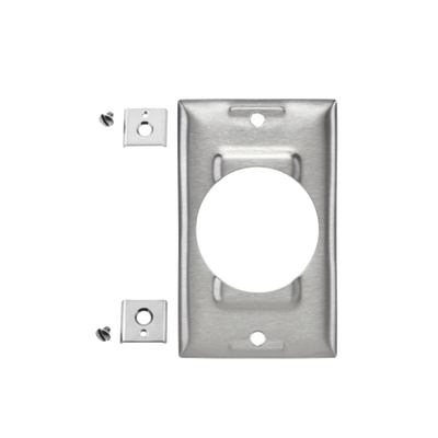 [N4-HUB-SS750-229016] Placa de Acero Industrial de 1 Unidad / Para Paredes, Cajas y Dispositivos de 50 A / De Acero Inoxidable.