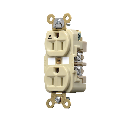 [N4-HUB-IG-5262I-213202] Contacto Dúplex Conexión a Tierra Aislada 15A 125V/ 2 Polos 3 Hilos/ Color Marfil/ Nema 5-15R/ Grado Industrial.