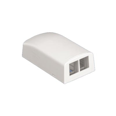 [N4-NK2BXIW-A-74120] Caja de Montaje en Superficie, Para 2 Módulos Keystone, Color Blanco Mate