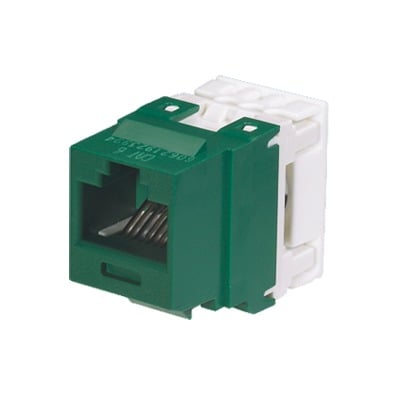 [N4-NK688MGR-74203] Conector Jack Estilo 110 (de Impacto), Tipo Keystone, Categoría 6, de 8 posiciones y 8 cables, Color Verde