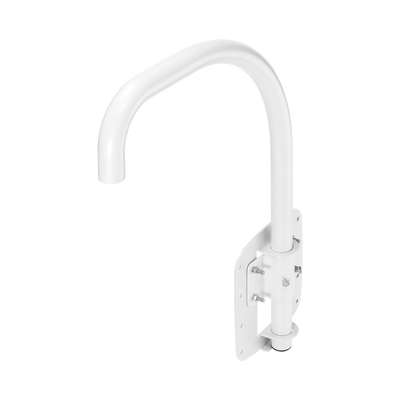[N4-SBP-300LMW-171046] Montaje para Muro o Azotea (Parapeto, Cuello de ganso) Compatible con Cámaras Domo Samsung/Hanwha, uso Interior/Exterior