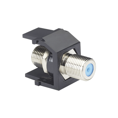 [N4-NKFBL-151314] Módulo Acoplador Coaxial Tipo F, Keystone, de 75 Ohms, 3.0 GHz, Color Negro