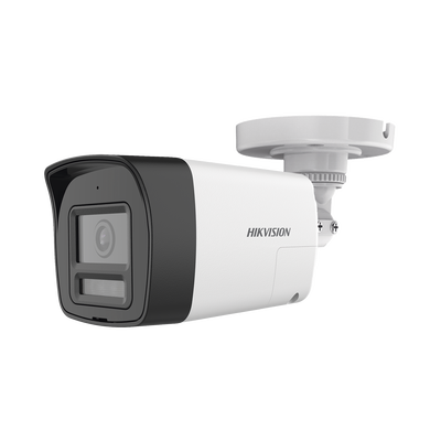 [N4-DS-2CE16U0T-LTS-237309] [Audio Bidireccional + Dual Light + ColorVu] Bala TURBOHD 4K (8 Megapixel) / Lente 2.8 mm / 30 mts IR EXIR + 20 mts Luz Blanca / Micrófono y Bocina Integrado / Exterior IP67 / Metal / dWDR