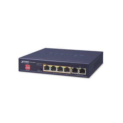 [N4-GSD-604HP-159172] Switch No Administrable 4 Puertos 10/100/1000T 802.3at PoE + 2 Puertos 10/100/1000T de Uplink para Escritorio