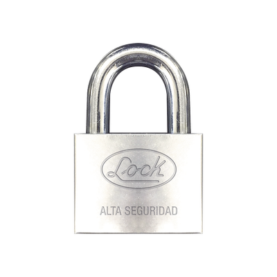 [N4-SYS-LCA-C50-214534] Candado de hierro alta seguridad con llave de disco/ Acabado Cromado/ Llaves Abloy/ Medida de Horquilla 38 mm.