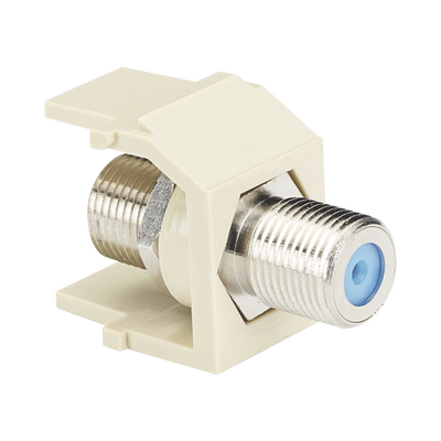 [N4-NKFIW-74285] Módulo Acoplador Coaxial Tipo F, Keystone, de 75 Ohms, 3.0 GHz, Color Blanco Mate