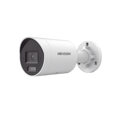 [N4-DS-2CD3087G3-LIU-240153] Bala IP 8 Megapixel (4K) / Imagen a Color 24/7 / Lente 2.8 mm / Luz Blanca 40 mts / Exterior IP67 / WDR 130 dB / Entrada y Salida de Audio y Alarma / Captura Facial / ONVIF / Micro SD / Micrófono Integrado