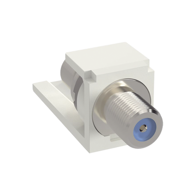 [N4-CMFWH-191273] Módulo Acoplador Coaxial Tipo F, Mini-Com, de 75 Ohms, 3.0 GHz, Color Blanco