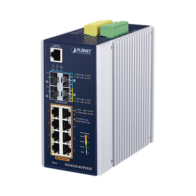 [N4-IGS-6325-8UP2S2X-188662] Switch Industrial Administrable Capa 3 con  8 Puertos Gigabit PoE 802.3bt, 2 Puertos SFP de 1 G/2.5 G, 2 Puertos SFP 10 G
