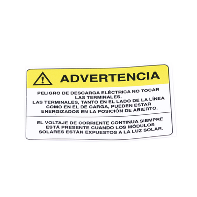 [N4-PVLWARNING/20-228709] Etiqueta de Videovigilancia en Vinil Adhesivo Mate / Paquete con 10