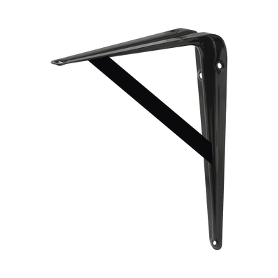[N4-SYS-137824-218938] Ménsula de Acero Reforzado  10" x 16" ( 25 x40 cm) /Color Negro.