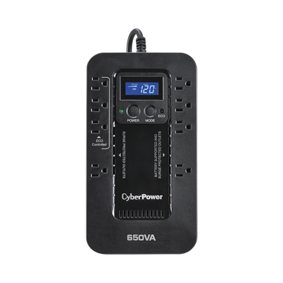 [N4-EC650LCD-80792] UPS de 650 VA/390 W, Topología Standby con Modo Ahorrador ECO, Entrada 120 Vca NEMA 5-15P, Con 8 Tomas NEMA 5-15R