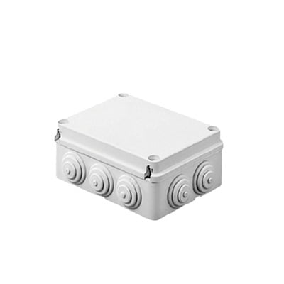 [N4-GW-44-011-80756] Caja de derivación de PVC Auto-extinguible con 14 entradas, tapa atornillada, 460x380x120 MM, Para Exterior (IP55)