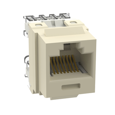 [N4-NK688MEI-74202] Conector Jack Estilo 110 (de Impacto), Tipo Keystone, Categoría 6, de 8 posiciones y 8 cables, Color Marfil